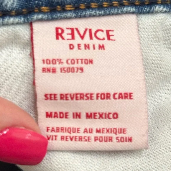 Revice Denim Straight Leg Jeans Light Wash Distressed 26 - Picture 7 of 13